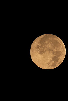 Der Vollmond erhellt den Morgen