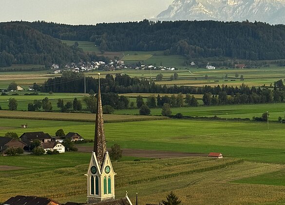 Kirche Egolzwil,Pilatus mit Regenbogen