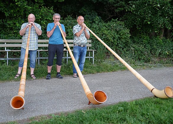 Abendliche Alphornklänge auf dem Bodenberg in Zell