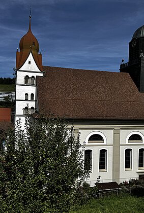 Prächtig die Willisauer Kirche mit ihren beiden Türmen