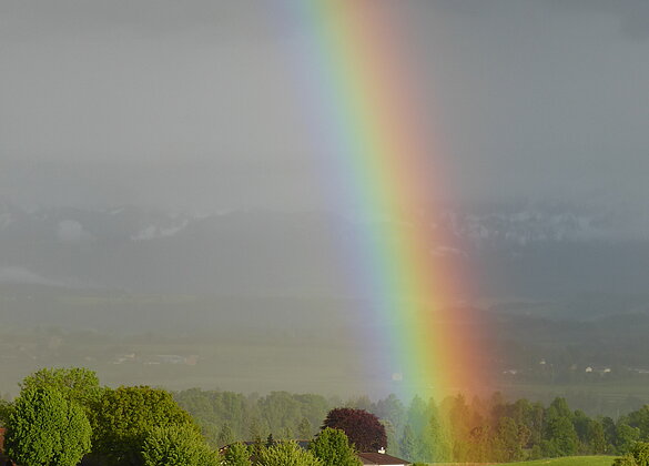 Regenbogen über dem Wauwilermoos