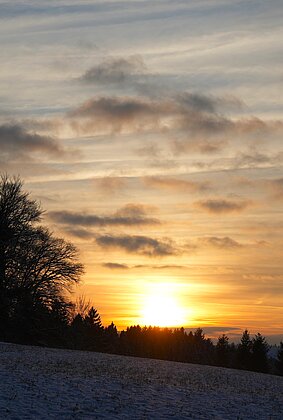 Abendstimmung auf der Stampfi in Grossdietwil