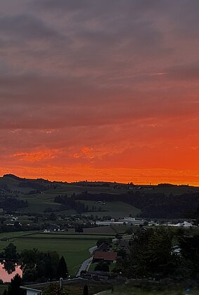 Herrliches Abendrot über dem Egolzwilersee