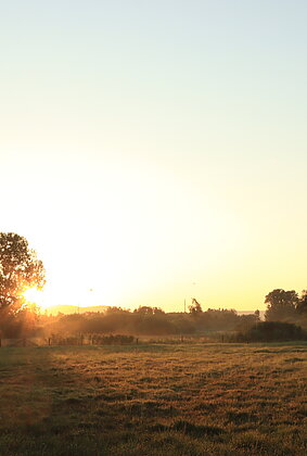 Bei Sonnenaufgang ist es angenehm kühl