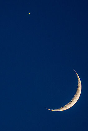 Venus und Mond in der Nähe!