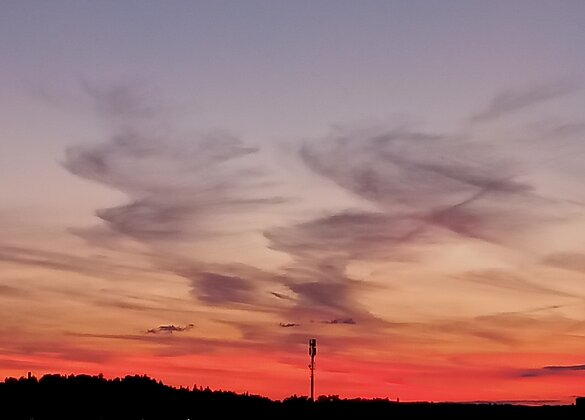 brennender Abendhimmel