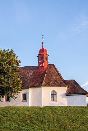 Auf dem Moränenhügel über dem Dorf Buchs ....