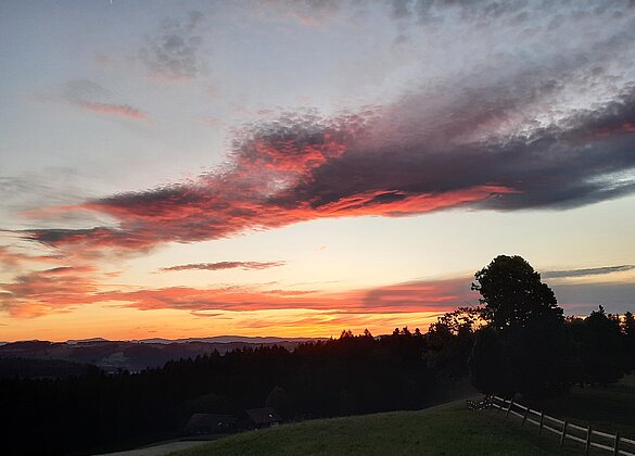 Sonnenuntergang Sonntagabend Wellbrig-Kreuz in Grosswangen