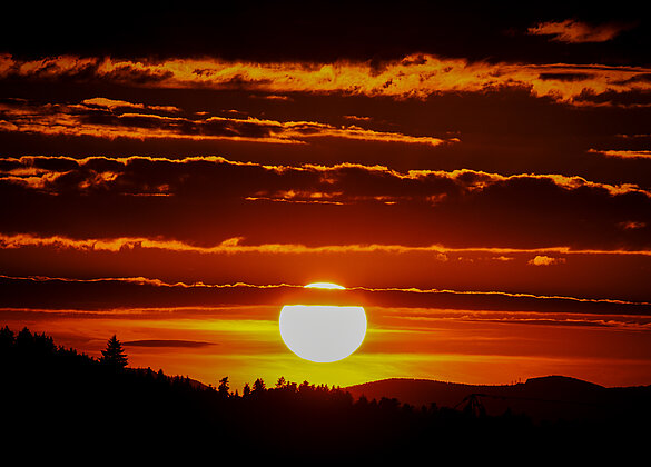 Sonnenuntergang über dem Luzerner Hinterland