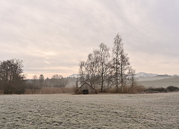 Die Nächte sind kalt und prägen die Landschaft am Morgen