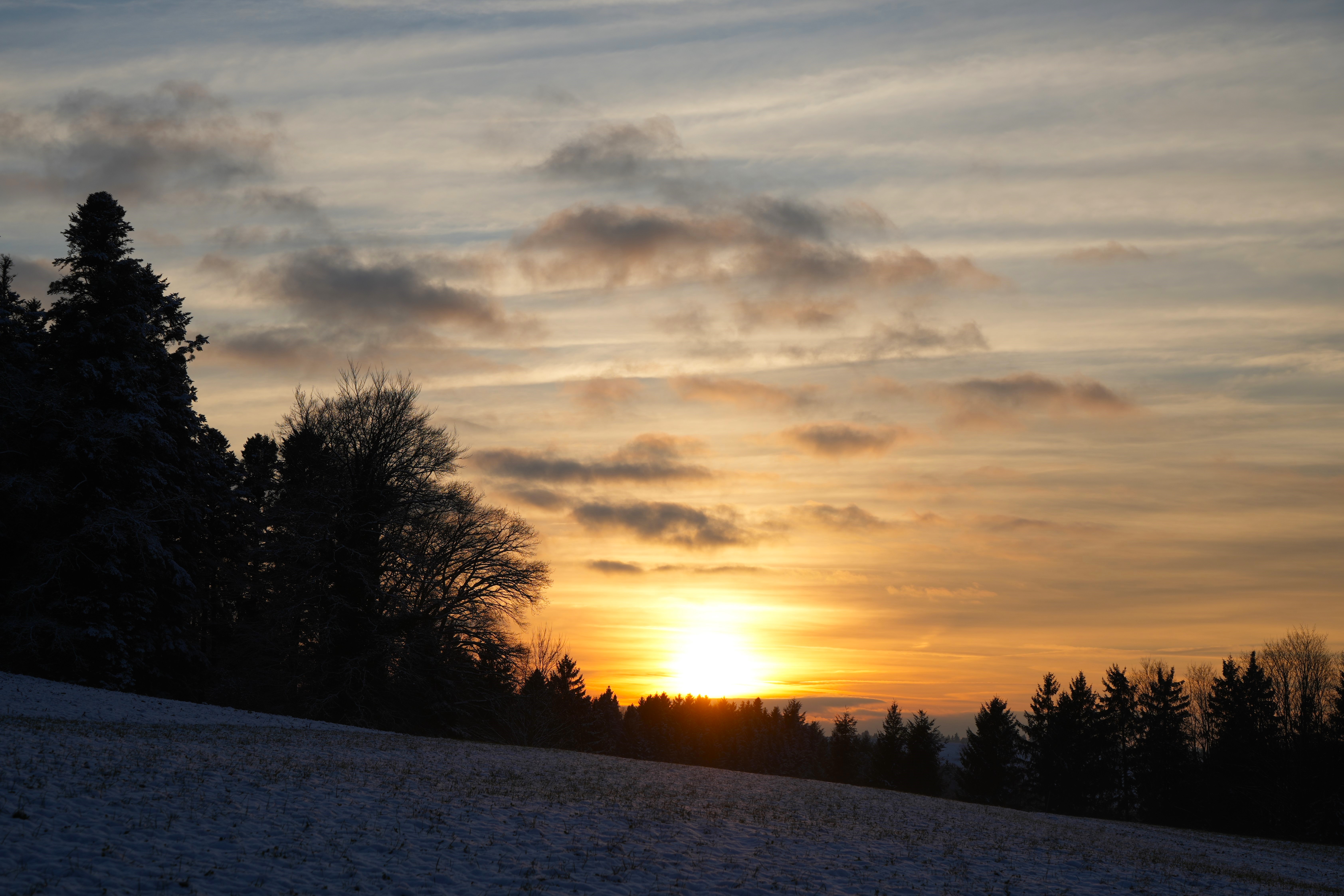Abendstimmung auf der Stampfi in Grossdietwil