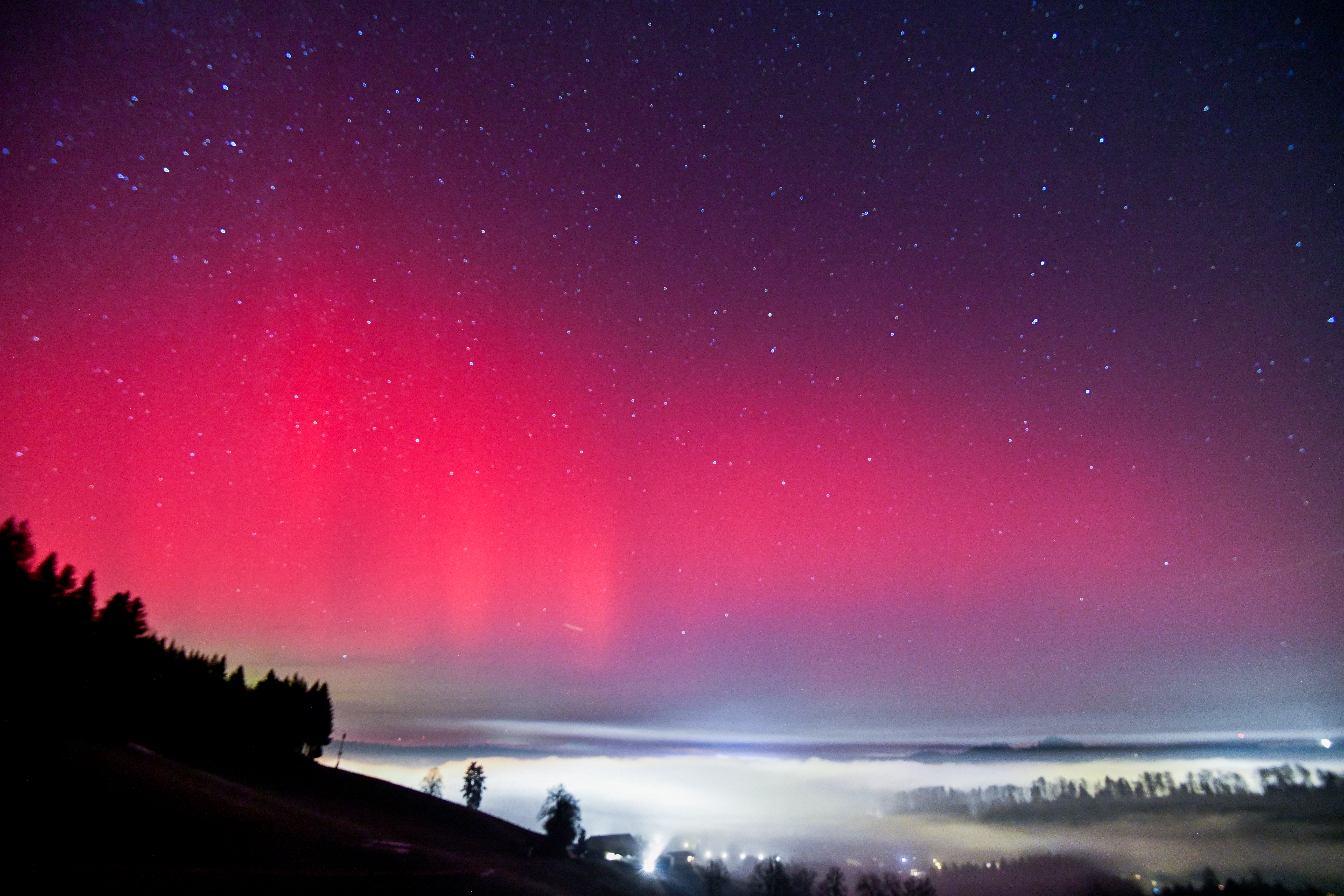 Polarlichter über Willisau