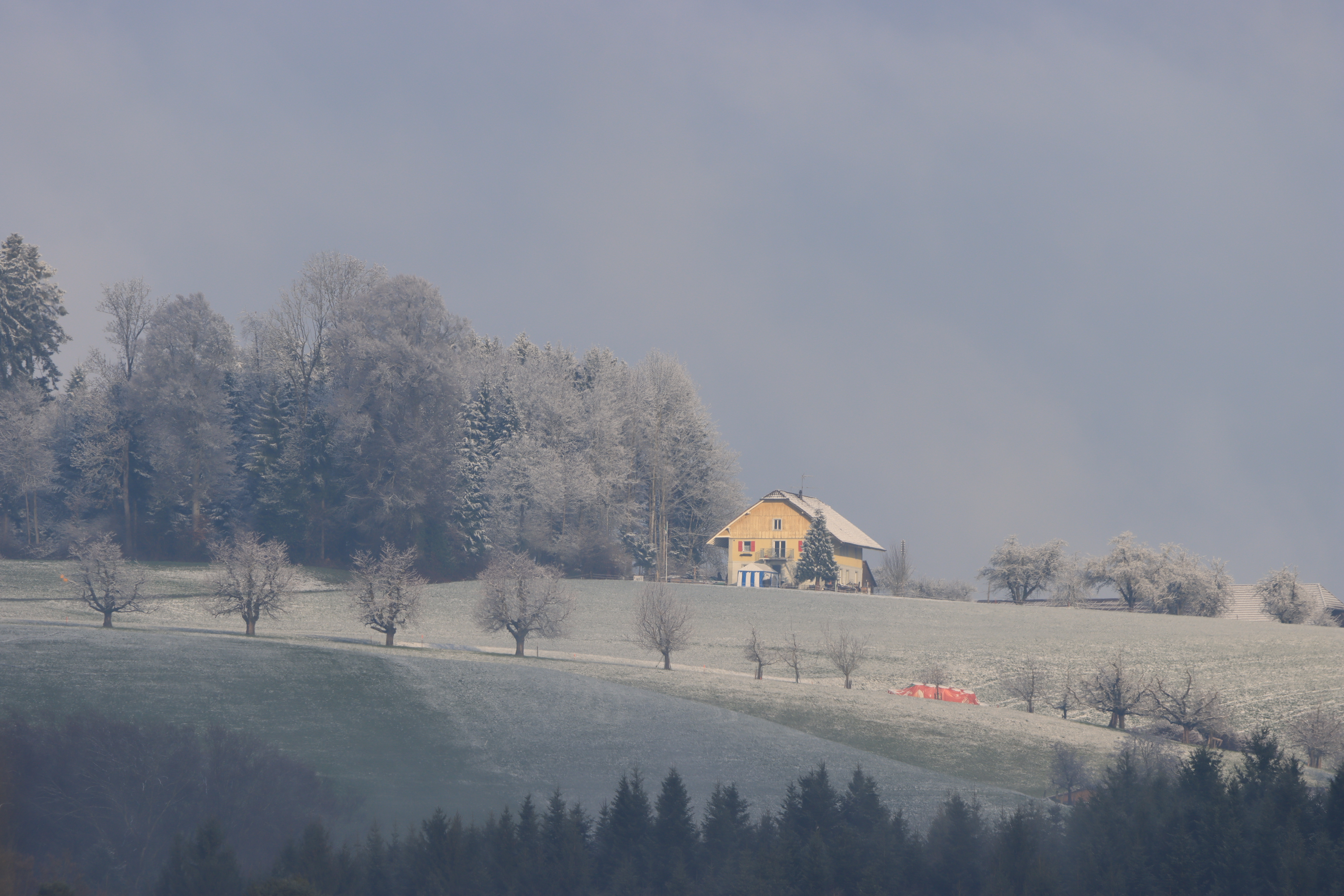 Über Nacht schneite es 